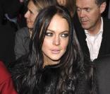 Lindsay Lohan lors du défilé John Galliano Automne-Hiver 2010/2011 à l'occasion de la Fashion Week parisienne le 7 mars 2010