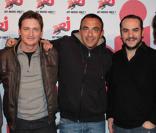 Benoît Magimel, François-Xavier Demaison, Ariane Massenet et Miss Dominique dans le 6/9 d'NRJ 