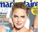 Heidi Klum en couverture de Marie-Claire pour le mois d'avril 2010