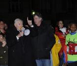 Le Professeur Christian Crabrol lors du départ de La Course du Coeur à Paris le 18 mars