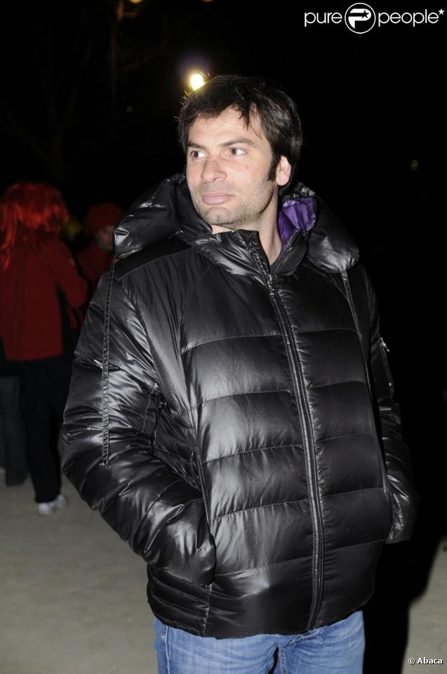Christophe Dominici lors du départ de La Course du Coeur à Paris le 18 mars