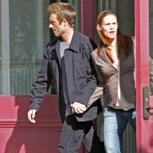Michael Vartan avec Jennifer Garner sur le plateau d'Alias en 2005