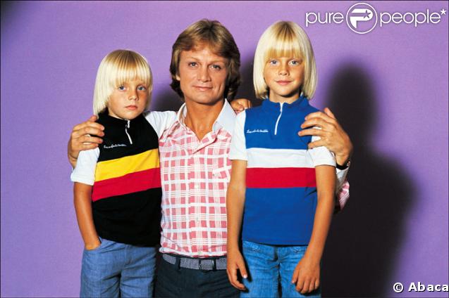 Claude François et ses deux fils Claude François Jr et Marc 1975