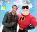 Adrien Brody a eu l'immense privilège de rencontrer Monsieur Indestructible, star des Studios Pixar à Euro Disney le 27 mars 2010