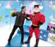 Adrien Brody a eu l'immense privilège de rencontrer Monsieur  Indestructible, star des Studios Pixar à Euro Disney le 27 mars 2010