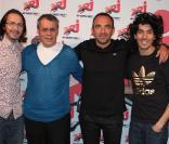 Floraan Gazan, Mustapha el Atrassi, Nikos Aliagas et le nutritionniste Jean-Michel Cohen chez NRJ, le 7 avril 2010 !