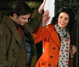 Ed Westwick et Jessica Szohr sur le tournage  de Gossip Girl