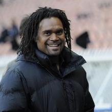 Christian Karembeu, au Parc des Princes,  lors du match PSG-Bordeaux, le  samedi 10 avril.