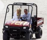 Adam Sandler et Teresa Palmer sur le tournage de Bedtime Stories...