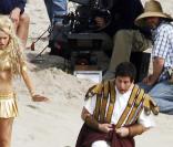 Adam Sandler et Teresa Palmer sur le tournage de Bedtime Stories...
