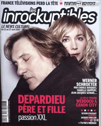 Gérard et Julie Depardieu en couverture des Inrockuptibles