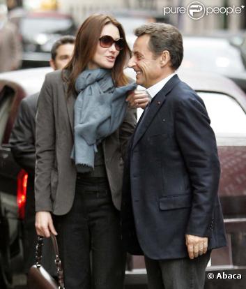 Carla Bruni et Nicolas Sarkozy à New York, le 28 mars 2010