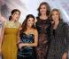 Teri Hatcher, Felicity Huffman et Brenda Strong entourent la belle Eva Longoria lors de la soirée de lancement du parfum "Eva" signée Eva Longoria dans son restaurant le Beso à Los Angeles le 27 avril 2010