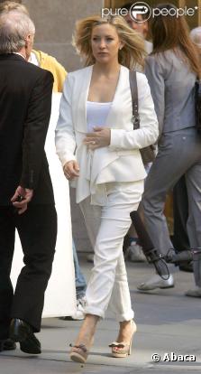 Kate Hudson sur le tournage du film  Something Borrowed  à New York