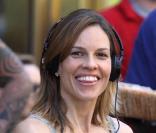 Hilary Swank sur le tournage du film  Something Borrowed  à New York