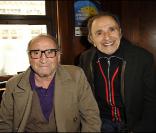Claude Brasseur et Jean-Paul Kalfon lors des 49ème Mondial La Marseillaise à pétanque pour les Salvadors (6 mai 2010)