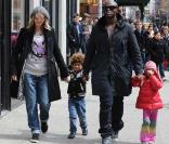 Heidi Klum et Seal avec deux de leurs enfants en avril 2009