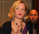 Uma Thurman se rend à l'hommage organisé en mémoire de Natasha Richardson. 10/05/2010