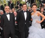 Alberto Barbera, Benicio Del Toro et Kate Beckinsale lors de l'inauguration du 63e festival de Cannes le 12 mai 2010