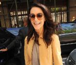Kristin Davis se rendant sur le plateau de l'émission  Live With Regis & Kelly  à New York, le 13 mai 2010 