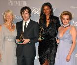 Helen Mirren, Edward Hogg, Liya Kebede, Caroline Gruosi-Scheufele aux Trophées Chopard 2010 à Cannes. Le 13 mai 2010.