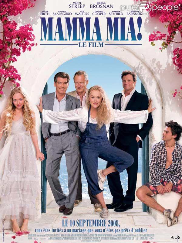 Amanda Seyfried aux côtés de Dominic Cooper, Meryl Streep et Pierce Brosnan dans  Mamma Mia . 