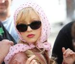 Christina Aguilera sur le tournage de  Burlesque  à Los Angeles, le 11 janvier 2010 !
