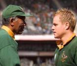 Morgan Freeman et Matt Damon dans <i>Invictus</i>.<br />