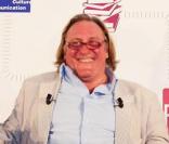 Frédéric Mitterrand, Gérard Depardieu et Guillaume Pépy lors du lancement de l'opération Passe-Livres depuis la gare Montparnasse à Paris le 26 mai 2010