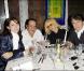 Isabelle Bouysse, son mari Jean-Claude Azoulay, Sylvie Vartan, son mari Tony Scotti lors de la soirée Fête du Printemps à Neuilly, le 29 mai 2010