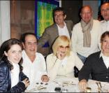 Isabelle Bouysse, Jean-Luc Azoulay, Sylvie Vartan et Tony Scotti, au premier plan lors de la soirée Fête du Printemps à Neuilly, le 29 mai 2010 