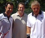 Tournoi des personnalités 2010, le 3 juin : Patrick Poivre D\'Arvor et Nicolas Deuil<br />