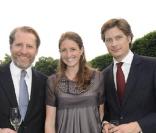Olivier Lemaire et la princesse Marie Sayn Wittgenstein Berleburg et Guillaume de Seynes lors du dîner Longines le samedi 5 juin 2010 dans les jardins du Musée Rodin
