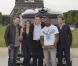 Sharlto Copley, Jessica Biel, Liam Neeson, Quinton "Rampage" Jackson et Bradley Cooper, lors du photocall promotionnel de  L'Agence tous risques  (qui sortira le 16 juin sur nos écrans), sur le Champ de Mars, à Paris, le 14 juin 2010.