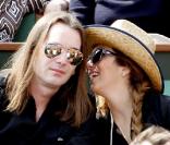 Hélène Ségara et son mari Mathieu Lecat à Roland-Garros le 2 juin 2010