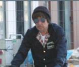Bob Dylan à vélo dans les rues de Bratislava, juin 2010