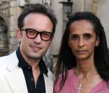 Vincent Perez et Karine Sylla à l'occasion du cocktail qui s'est tenu à l'Ecole Nationale des Beaux-Arts dans le cadre de la Fête du Cinéma, le 30 juin 2010.