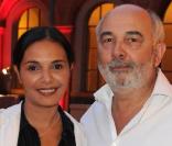 Saida Jawad et Gérard Jugnot à l'occasion du cocktail qui s'est tenu à l'Ecole Nationale des Beaux-Arts dans le cadre de la Fête du Cinéma, le 30 juin 2010.