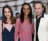 Elsa Zylberstein, Karine Sylla et Vincent Perez à l'occasion du cocktail qui s'est tenu à l'Ecole Nationale des Beaux-Arts dans le cadre de la Fête du Cinéma, le 30 juin 2010.