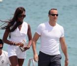 Nomi Campbell et Vladislav Doronin à Saint-Tropez, le 3 juillet 2010