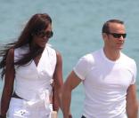 Nomi Campbell et Vladislav Doronin à Saint-Tropez, le 3 juillet 2010