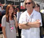 Eric Clapton et Melia au Grand Prix de Silverstone, le 11 juillet 2010.