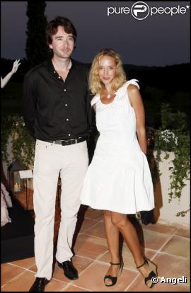 Hélènes de Fougerolles et Antoine Arnault à la Dior Party, au Country Club de Saint-Tropez, le 15/07/2010.