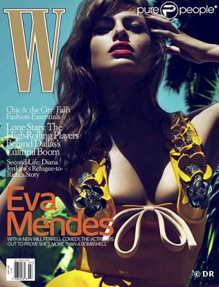 Eva Mendes en couverture du magazine W 
