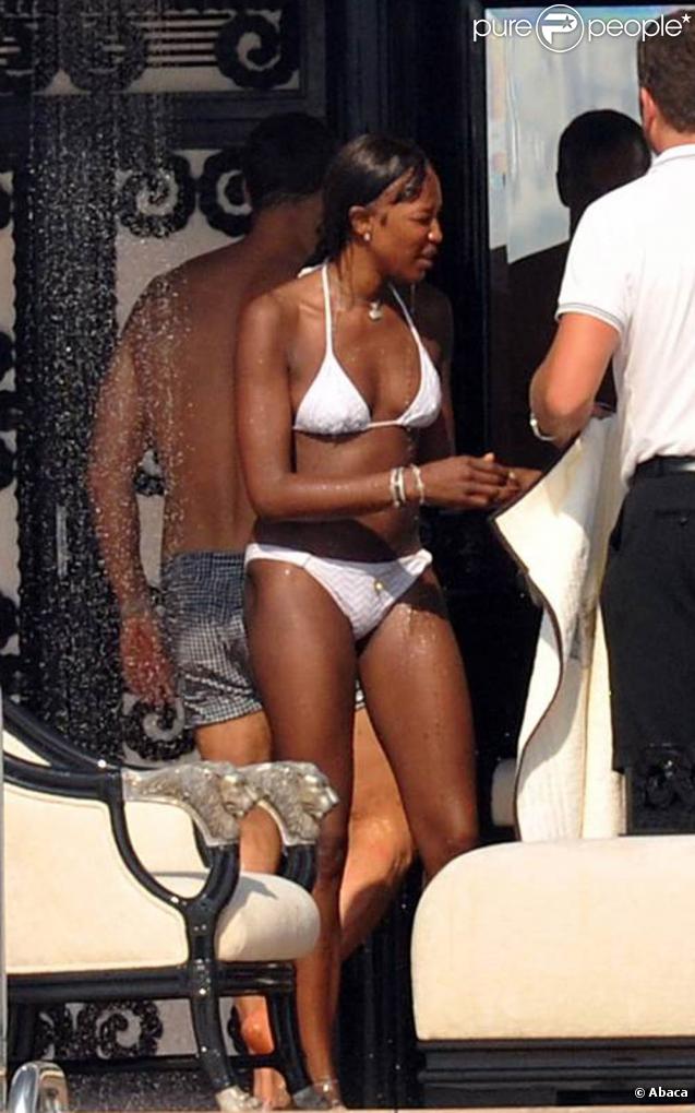 Naomi Campbell et son boyfriend Vladislav Doronin à Saint Tropez 