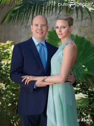 Albert de Monaco et sa fiancée Charlene Wittstock le 23 juin 2010