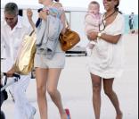Cathy Guetta en famille à Miami Beach...