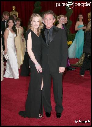 Robin Wright et Sean Penn en février 2009