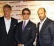 Dolph Lundgren, Sylvester Stallone et Jason Statham lors de l'avant-première du film The Expendables le 5 août 2010 à Paris au Grand Rex