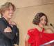 Emma Thompson et sa copine Maggie Gyllenhaal après un petit discours de  Maggie ! (vendredi 6 août 2010 sur le Walf of Fame à Los Angeles)